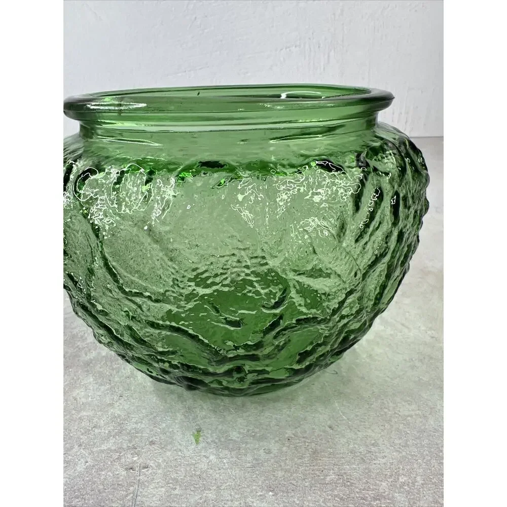 Rose Bowl Vase Retro Green Brody Co Cleveland‎ USA Vintage Home Decor